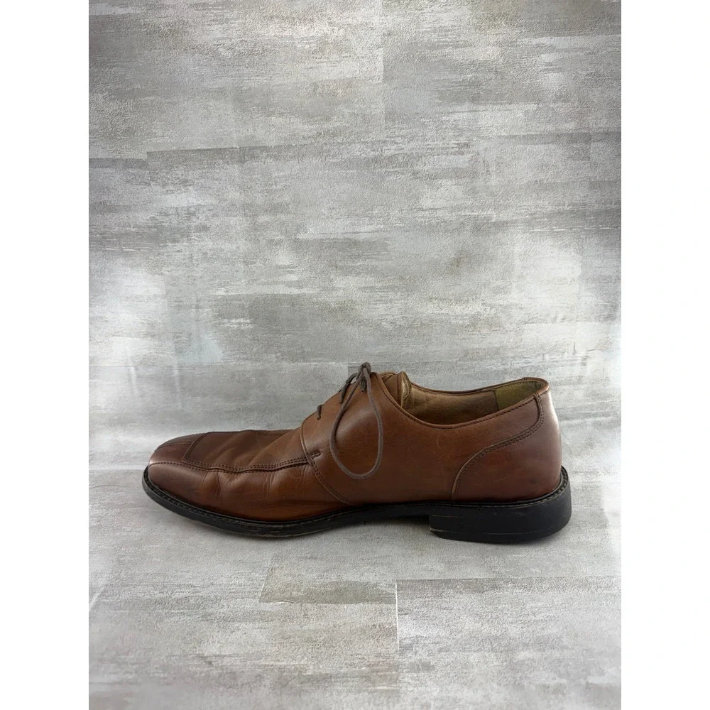 Florsheim Men Cognac Brown Leather Bicycle Toe Derby Dress Shoes 11175-221 13D